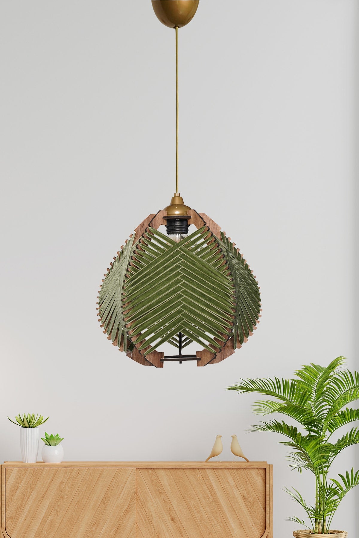 Lierre Pendant Chandelier Green