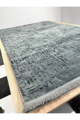 Nordic Patterned Runner Gray Washable Chenille Carpet Fringed Non-Slip Woven Floor Carpet - Swordslife