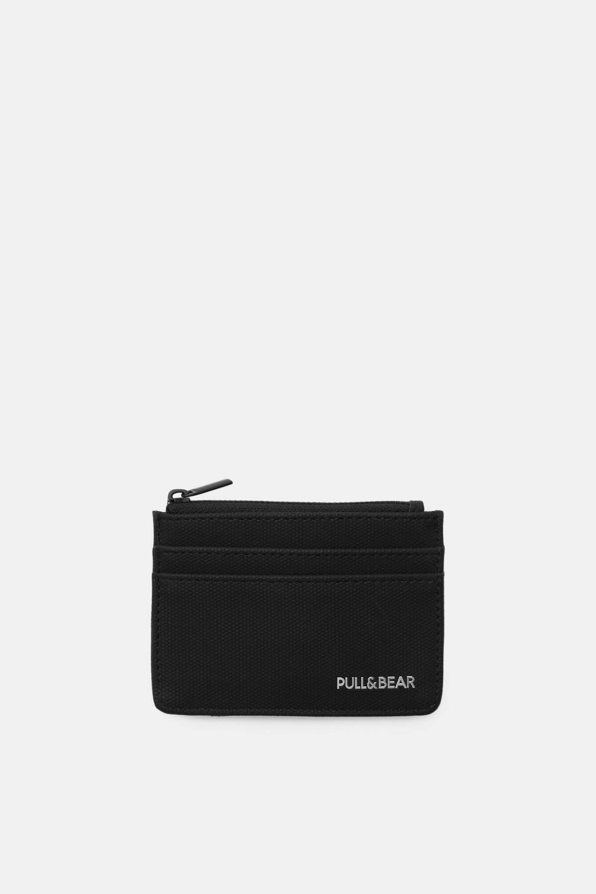 Black Faux Leather Card Holder Wallet
