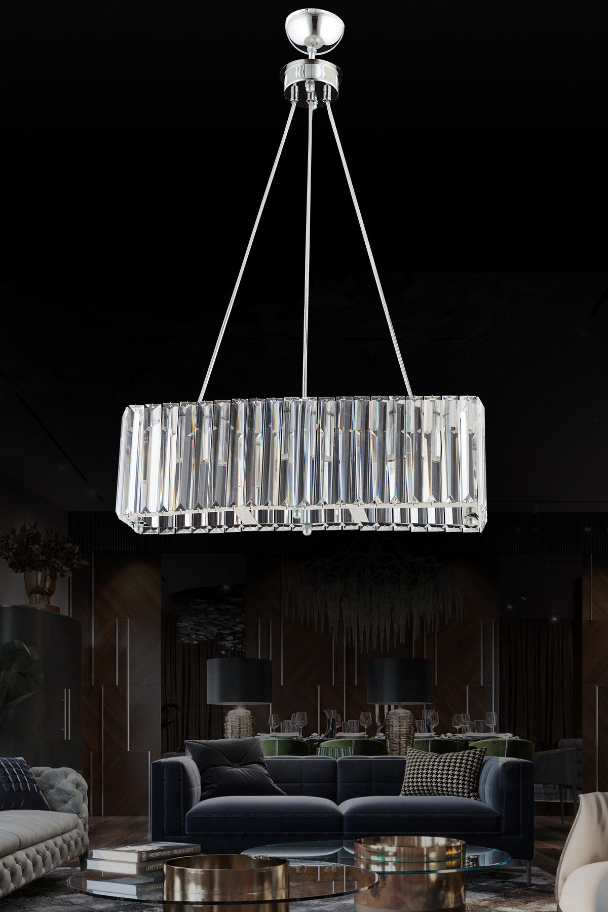 Emerald Stone Chandelier