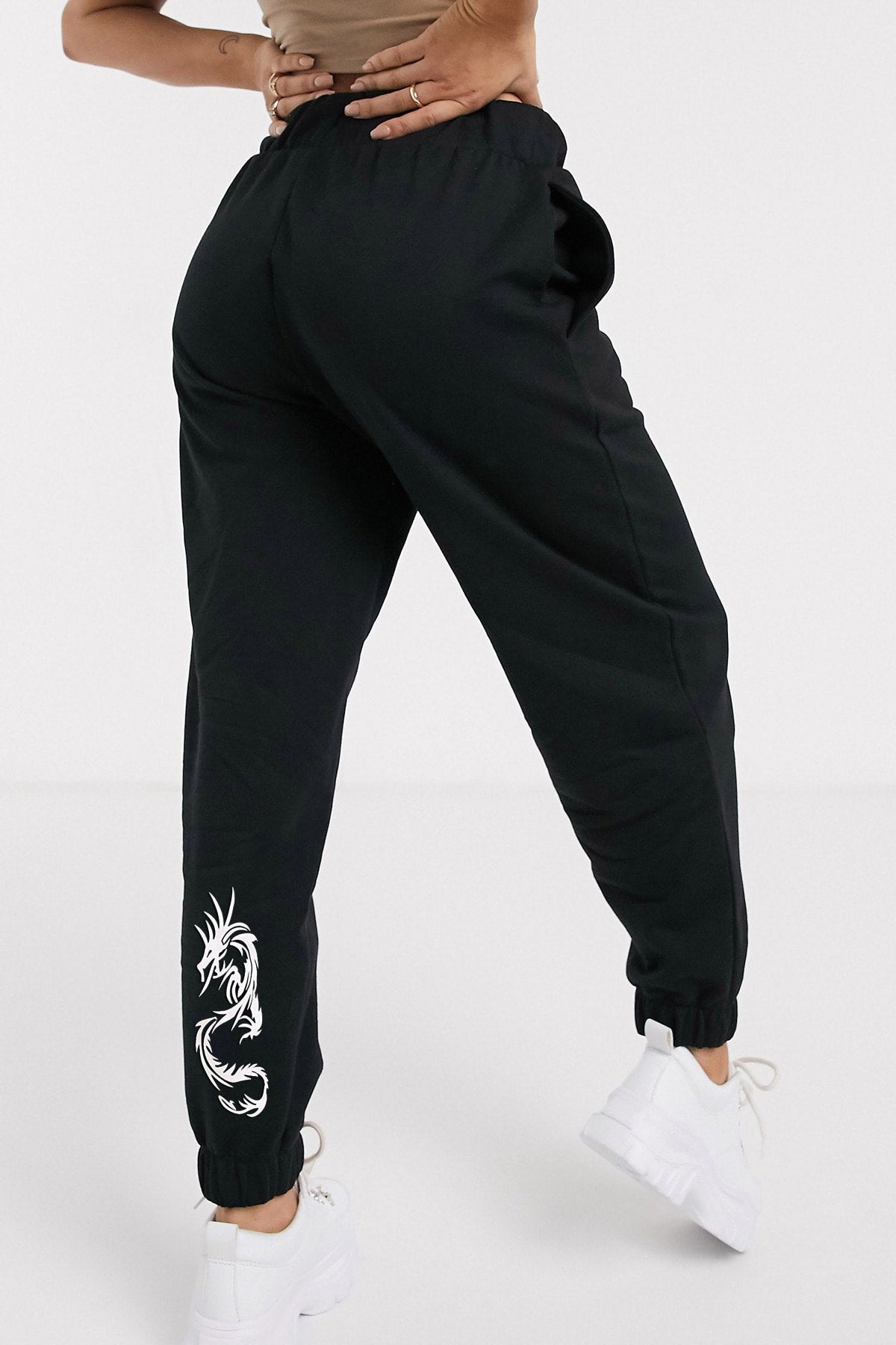 Dragon Hind Leg Printed Sweatpants