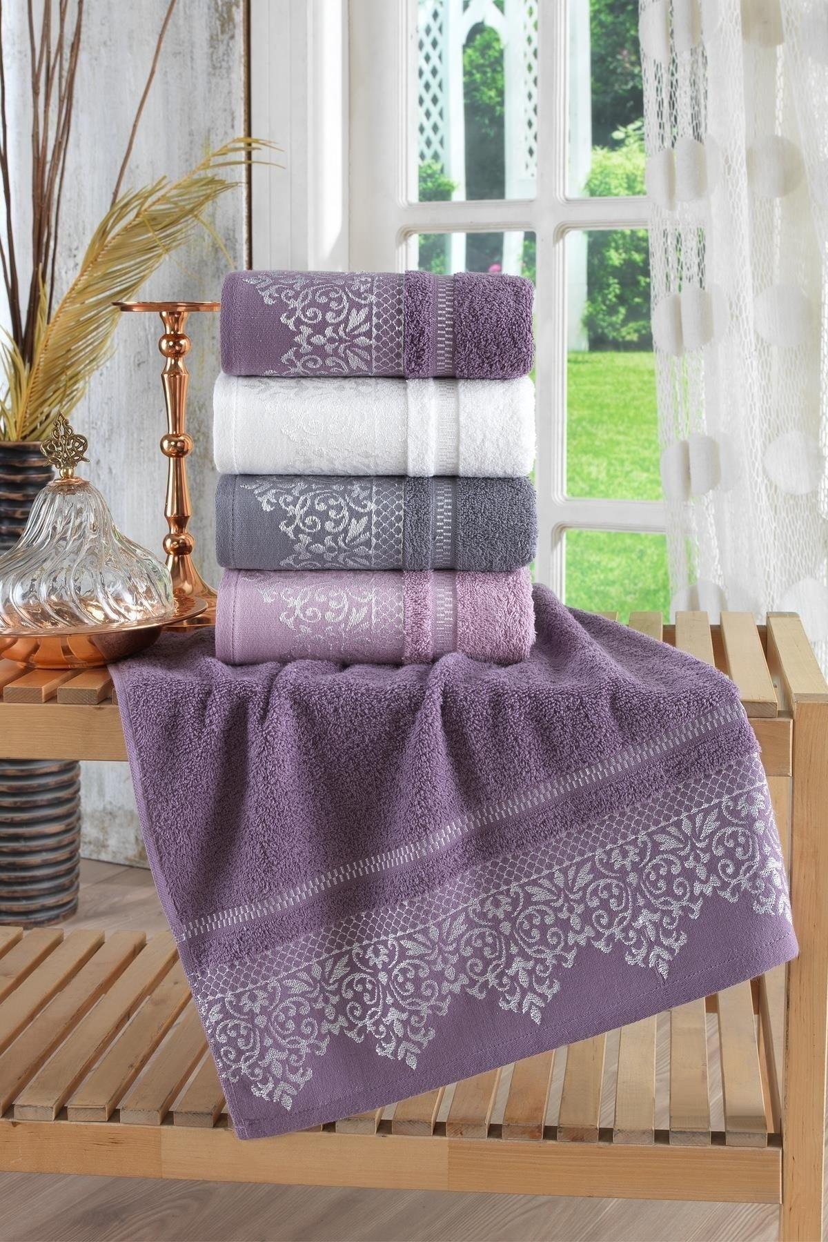 Damask Set of 4 50x90 Cm Hand & Face Towels - Swordslife