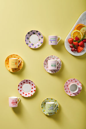Fruitee Coffee Cup Set For 6 Persons 90 Ml