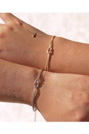 Knot Pattern Couple-Friendship Bracelet Gold- Gold Color