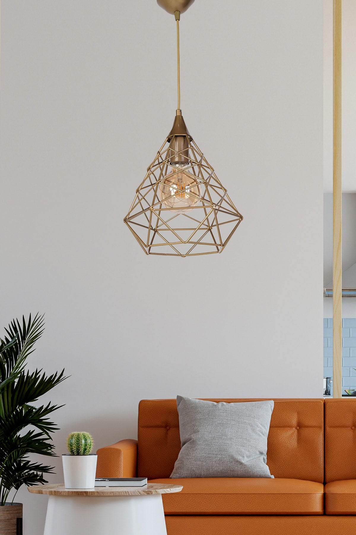 Croix Raye Gold Pendant Lamp Small Chandelier Mtla-46