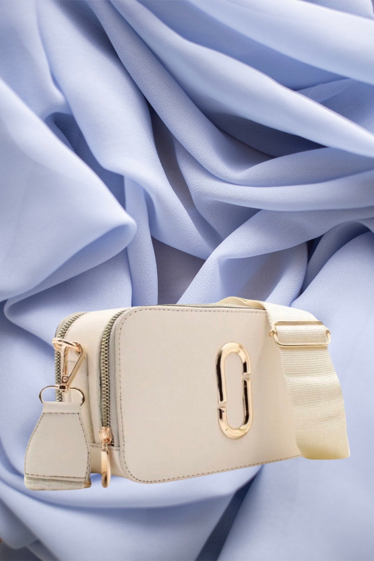 Women's Canta Cream Quality Sport Stylish Crossbody Two Compartment Pocket Shoulder Bag (SMALL SIZE)