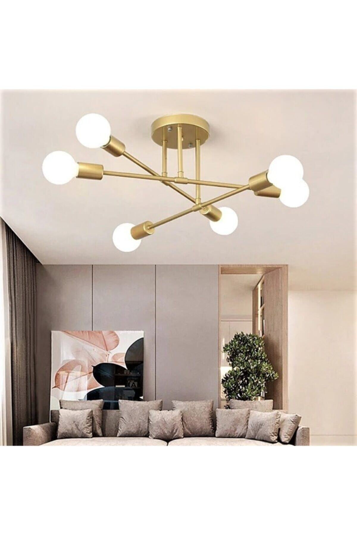 Acrobat Cross Model Plafonier Ceiling Mounted Octopus Six-Piece Chandelier