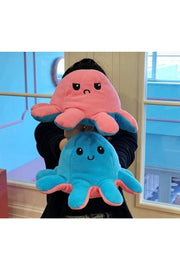 Mode Changing Double Faced Plush Octopus Pillow & Sleeping Companion & Toy