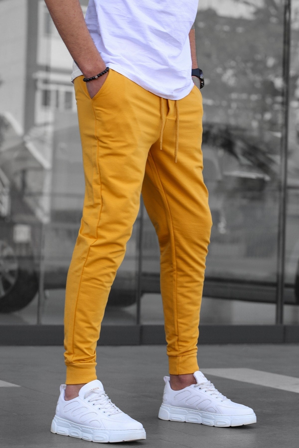 Yellow Elasticated Men's Tracksuit 4821