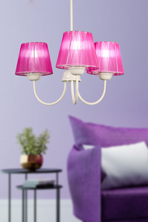 Ova 3. Kronleuchter Weiß Fuchsia Hut