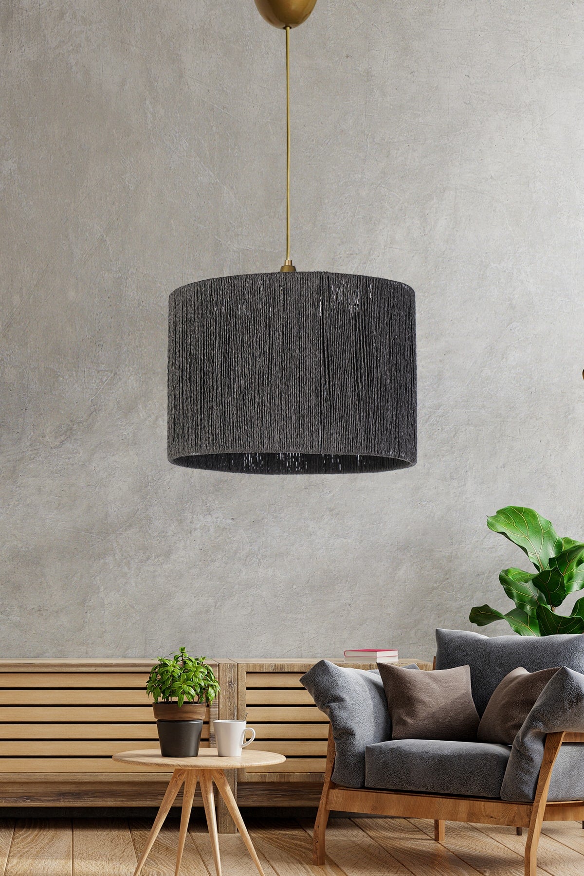 Roue Pendant Lamp Chandelier Gray