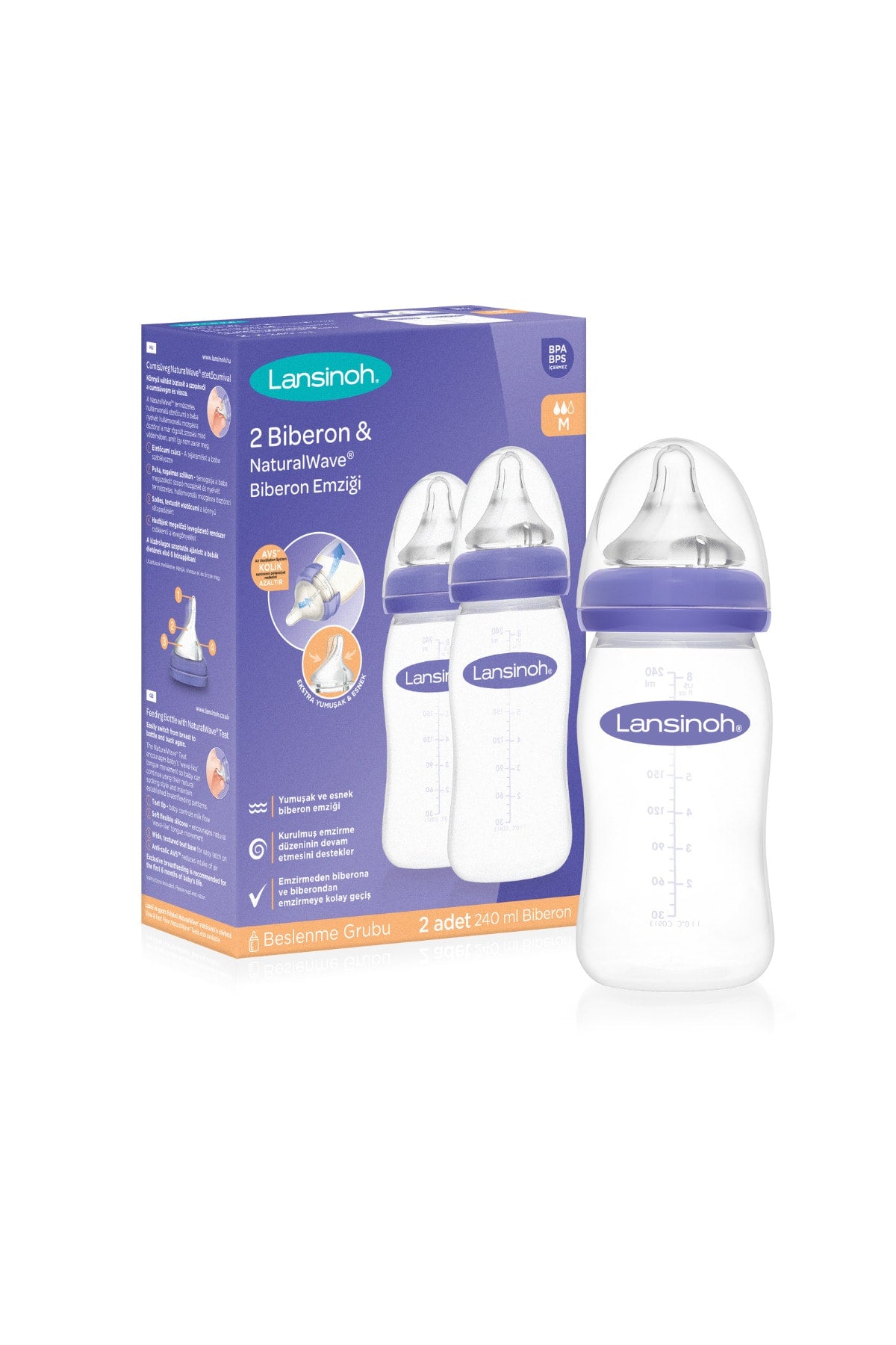 Natural Wave Babyflasche 2 240 ml