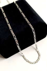 925 Sterling Silver Figaro Chain 60 Cm 3.6 Mm
