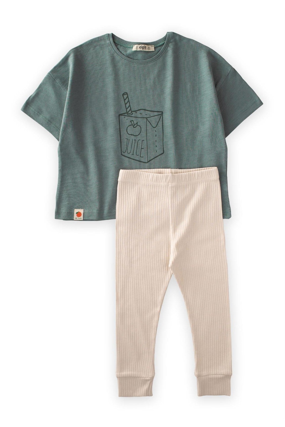 Juice Printed Tights Set 2-8 Ages Green