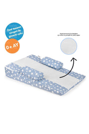 Multi-Function Washable Cover Orthopedic Baby Reflux Mattress-Degassing Baby Reflux Pillow Blue