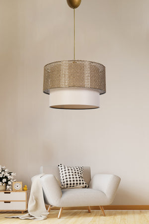 Desert Pendant Lamp Chandelier Wicker White