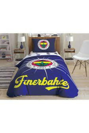 Licensed Single Sheet Elastic Fenerbahce Light Glow Duvet Cover Set