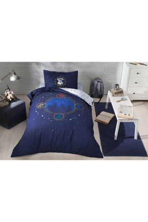 Blue Hp Hogwards Ranforce Single Duvet Cover Set