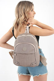 Unisex-Rucksack und Schultasche aus Nerz-Knittergewebe, wasserdicht und schmutzabweisend