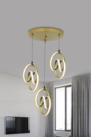 Original Signature 3-Piece Modern Gold Case Daylight Led Chandelier Signature 3-Piece Led Chandelier