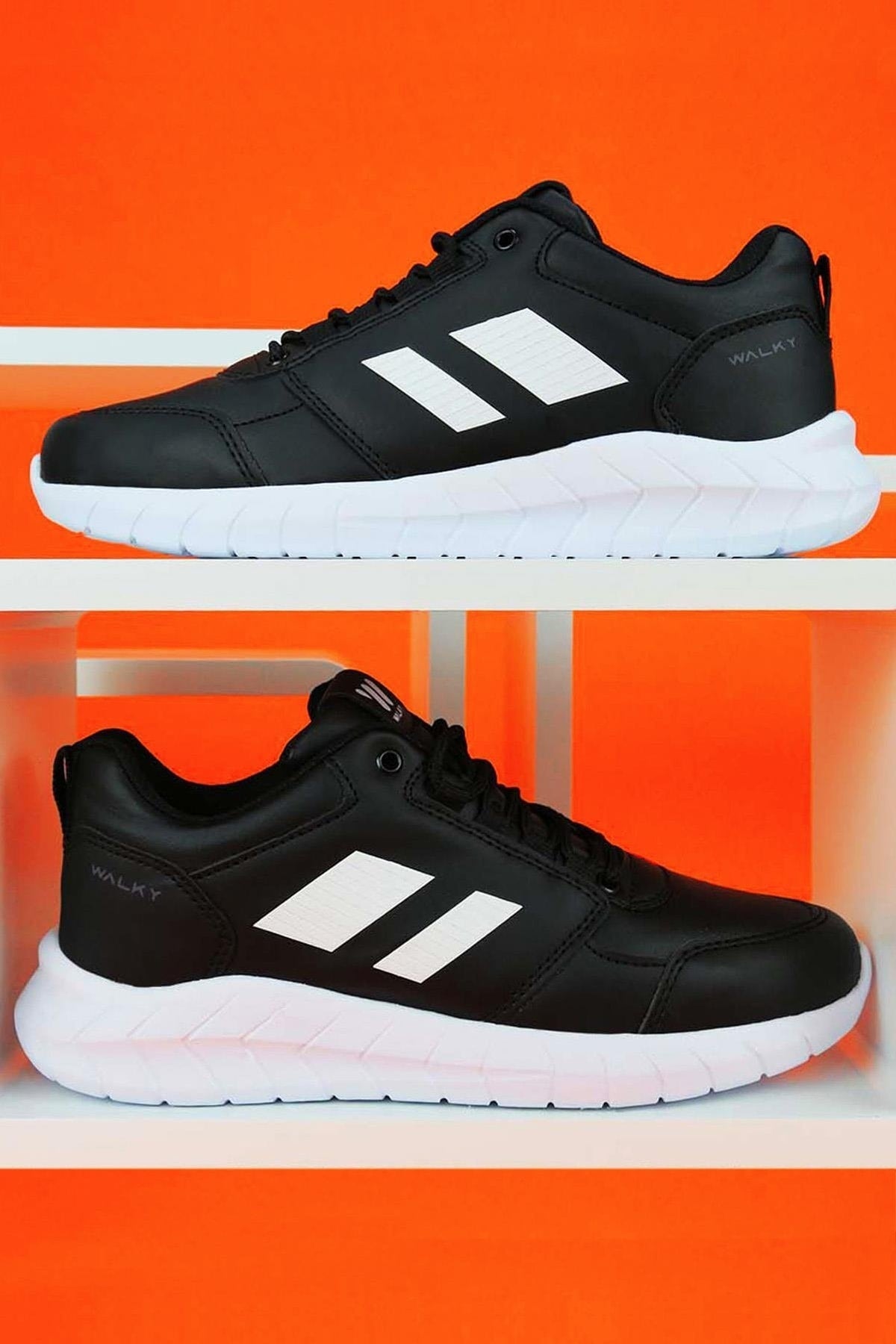 - Jaws Black - White Ultra Light Comfortable Flexible Men's Casual Sports Sneaker Shoes
