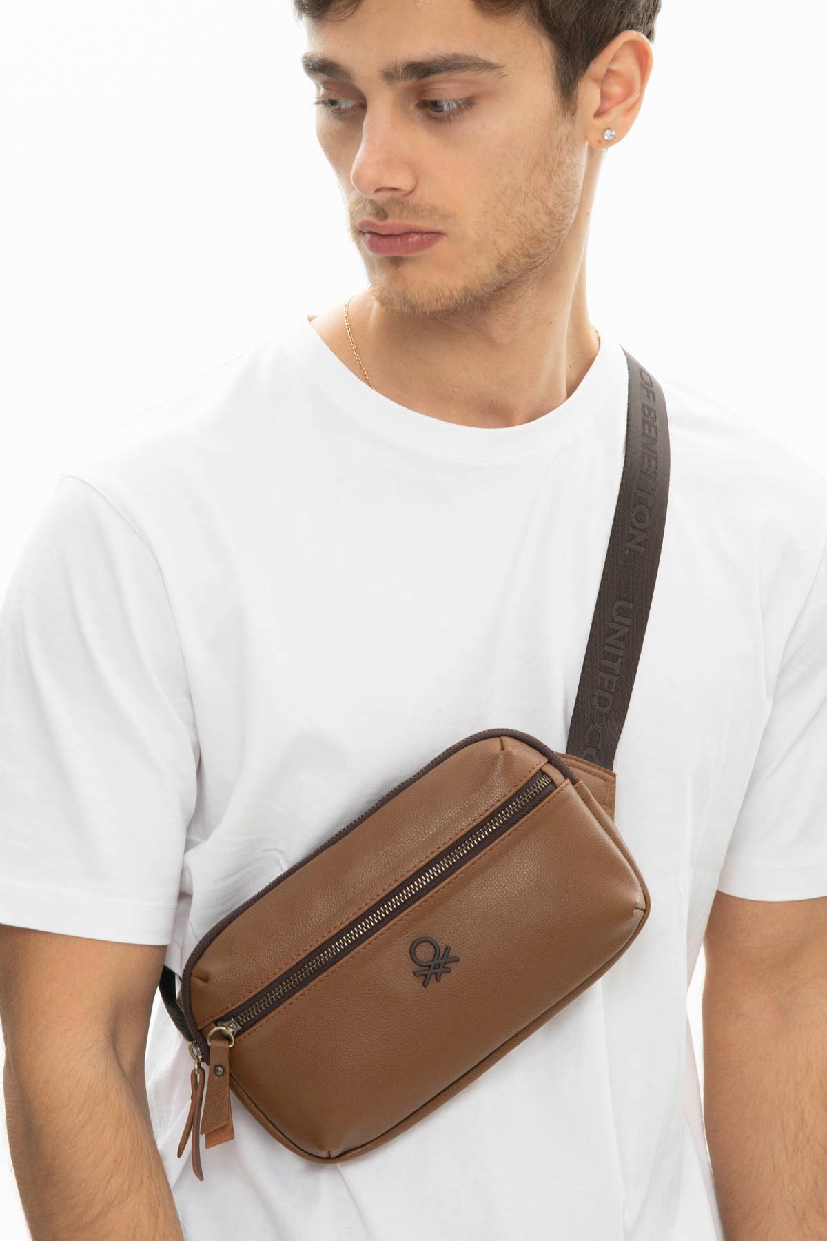 Benetton Herren Gürteltasche Taba Bnt1012