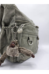 Cream Waterproof Multi Pocket Crossbody Bag & Messenger Bag & Shoulder Bag & School Bag Unisex