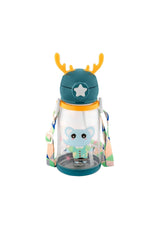 500 ml Children's Drinker Water Bottle with Deer Water Flask Bpa Free School Drinker with Carrying Strap, Non-drip