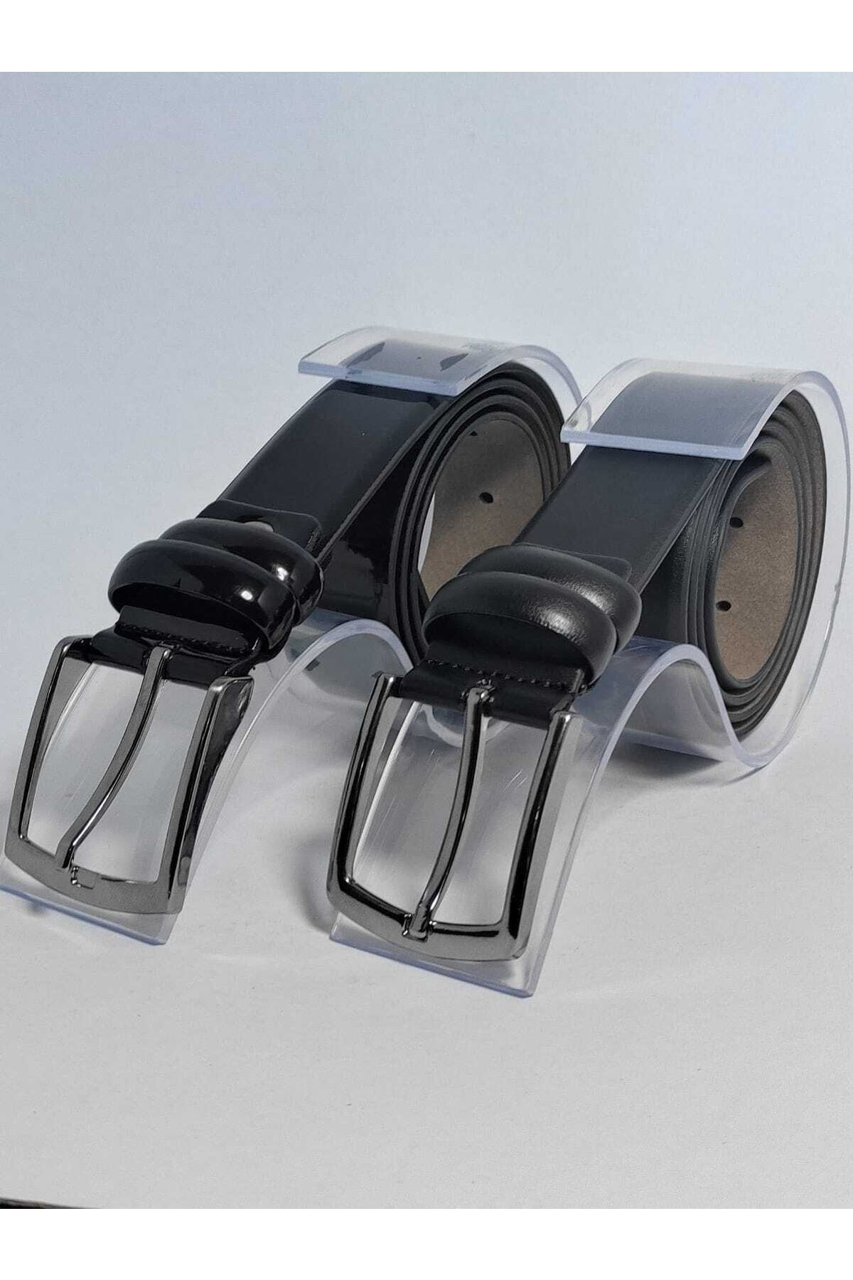 2er-Pack klassischer Herrengürtel