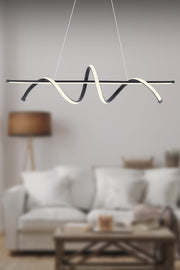 Pane Black Modern Led Chandelier White Light Living Room Kitchen Room Hall Led Chandelier Dining Table Led Chandelier