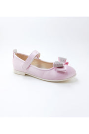 Girl'S Stone Bow Satin Orthopedic Flats