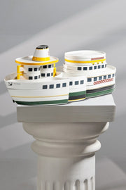 Ist Collection Island Ferry New Bone 32 Pieces 6 Person Breakfast/Service Set
