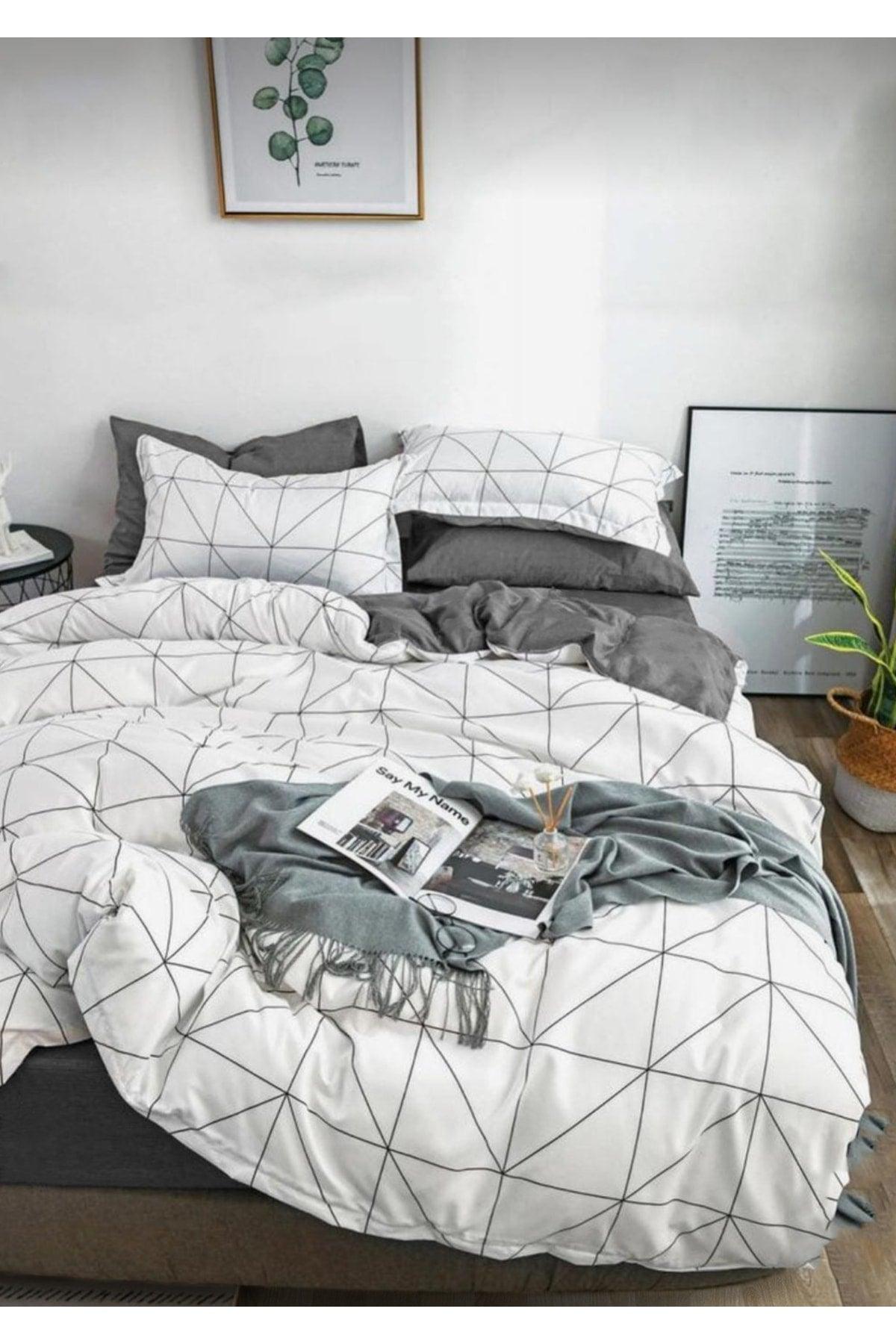 Double-Sided Double Duvet Cover Set with Elastic Linen - Swordslife