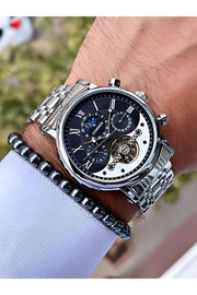 Zeit Automatische Bewegung Luxus Herren Armbanduhr