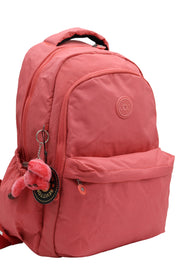 Schulrucksack 2200 aus Crinkle-Stoff, Unisex, Lachsfarben