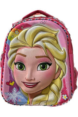 Elsa Patterned Embossed Nutrition Primary School Backpack