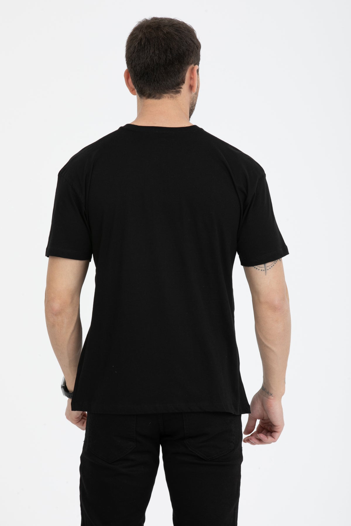 Men's Printed T-Shirt Regular Fit Black