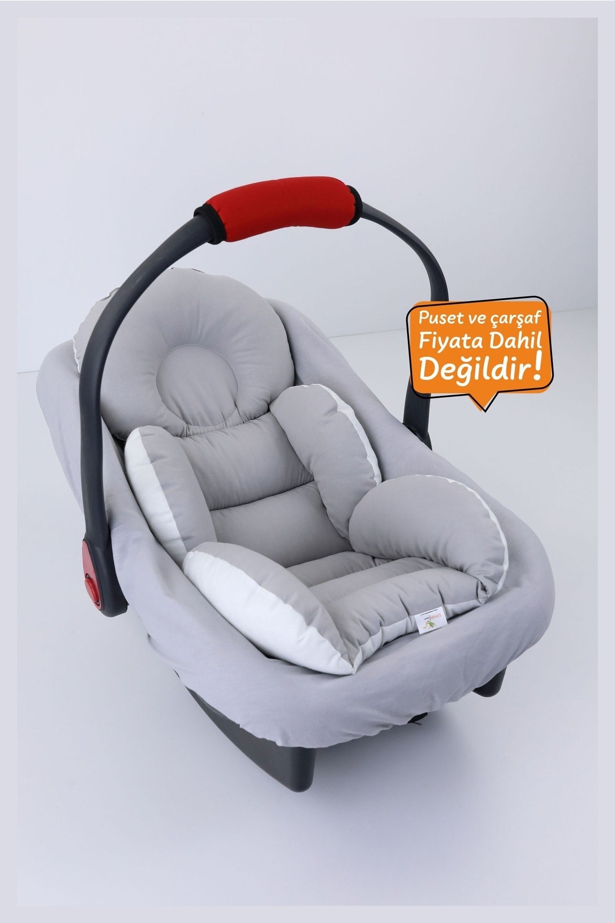 Orthopädisches Kinderwagenkissen mit Lordosenstütze, 100 % Baumwollstoff