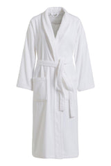 White Unisex Bathrobe 100% Cotton Hotel Bathrobe - Swordslife