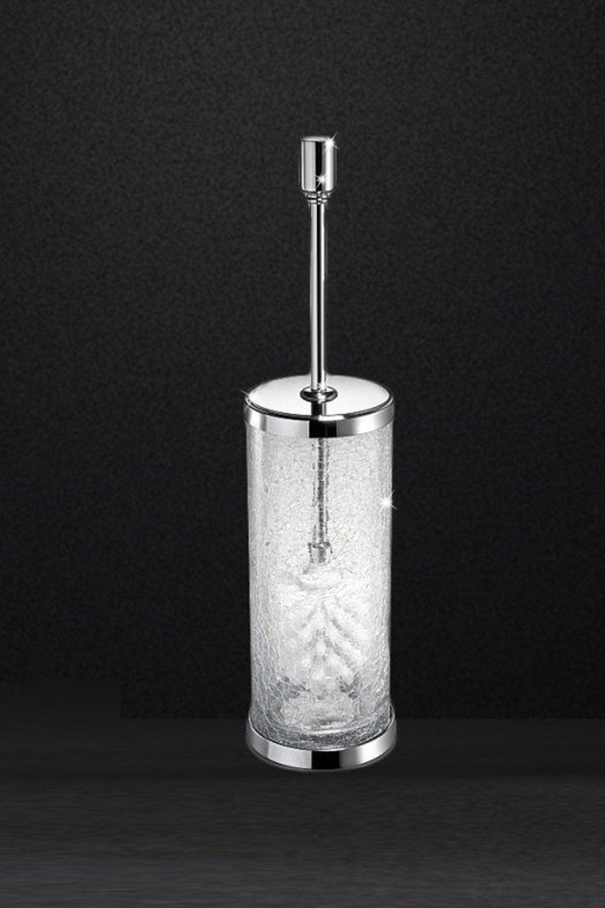 Addition Floor Toilet Brush Crystal Glass-chrome - Swordslife