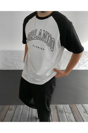 Orlando Florida Printed Black Oversize T-Shirt