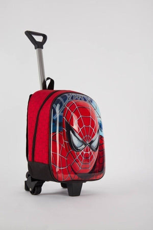 Spider Man Boys School Bag With Wheels/Squeegee/Kindergarten Bag