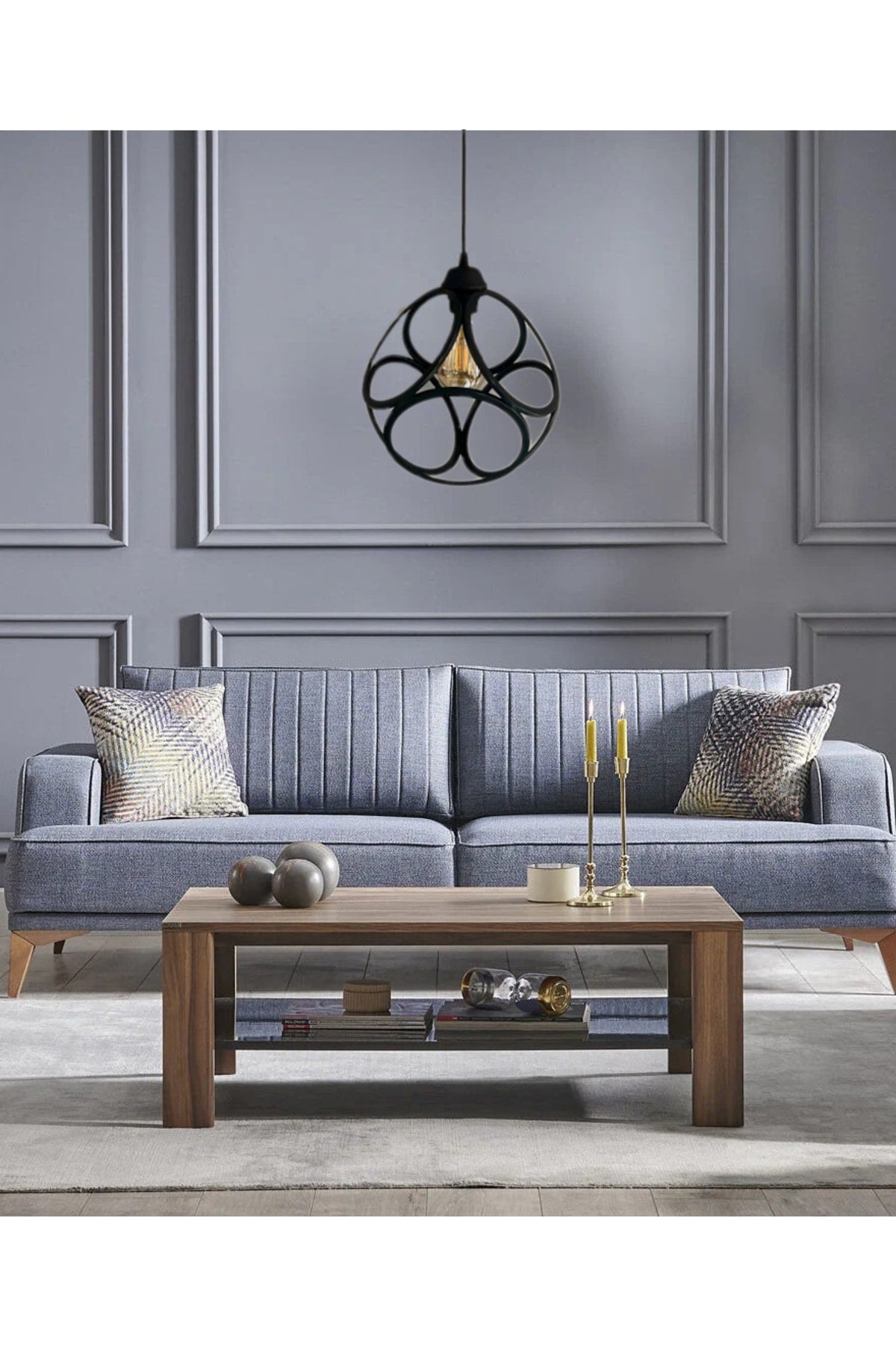 Modern Round Black Pendant Lamp Chandelier - Bedroom - Living Room - Kitchen - Hall