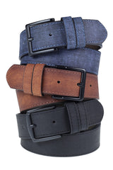 3 Pieces Men's Belt Suitable For Jeans And Canvas