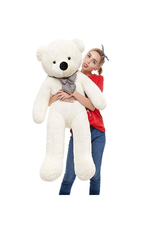 90 cm bunter Plüsch-Teddybär mit Fliege – 100 % inländisch