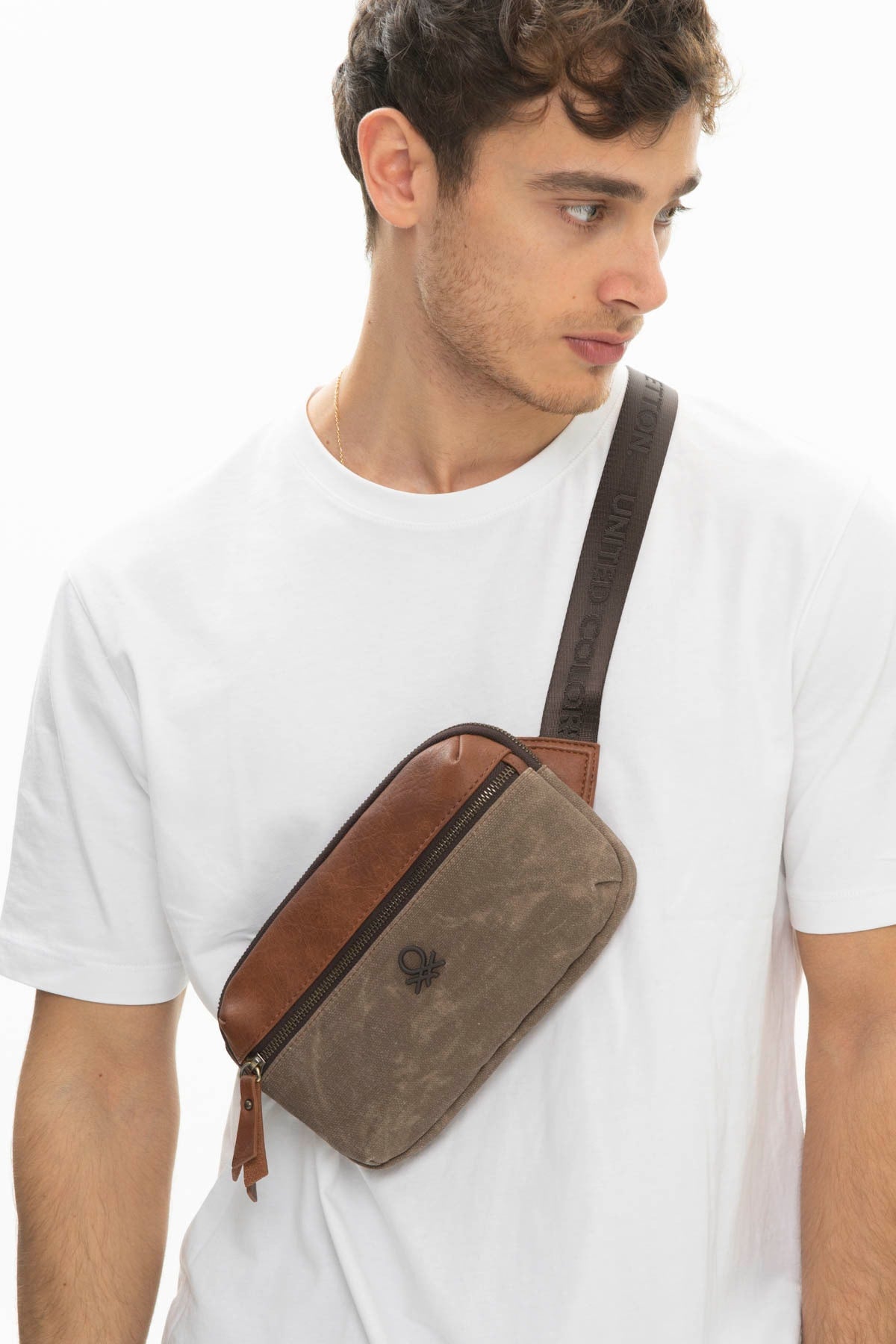 Benetton Men's Waist Bag Brown Bnt1011