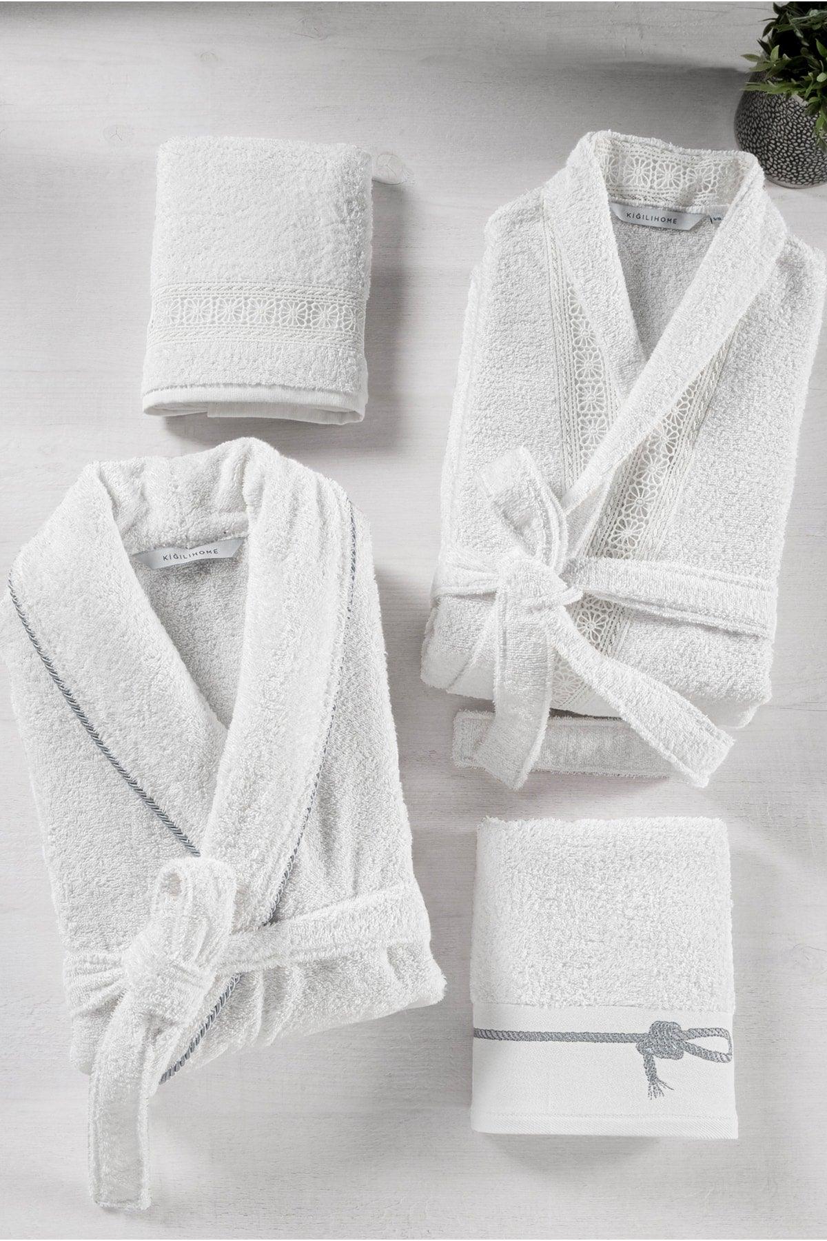 Kimono Collar 2 Pcs Bathrobe Set - Swordslife