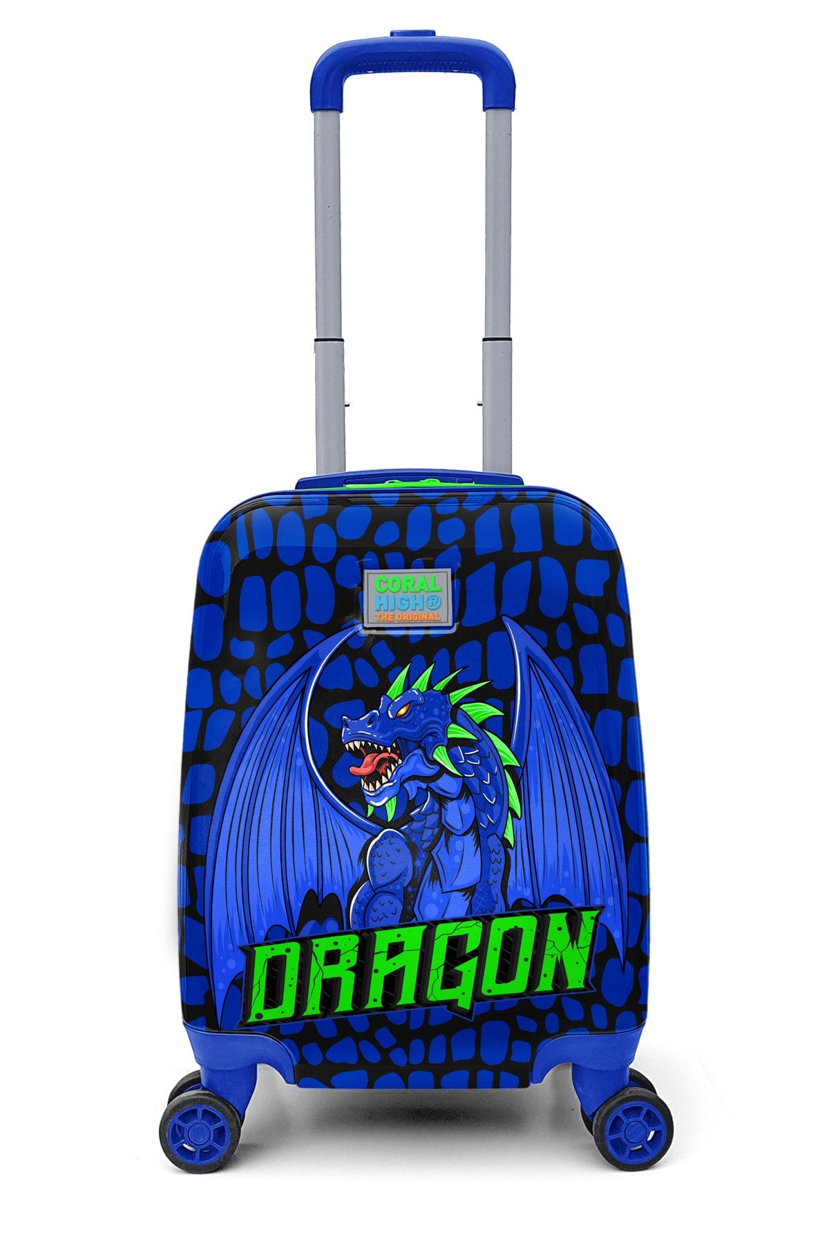 Kids Black Saks Dragon Patterned Suitcase 16752