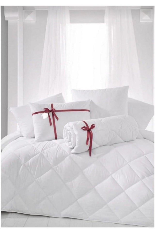 Double Lux Silicone Quilt And 2 Pillows With Gift 800gr Cotton 50x70cm White - Swordslife