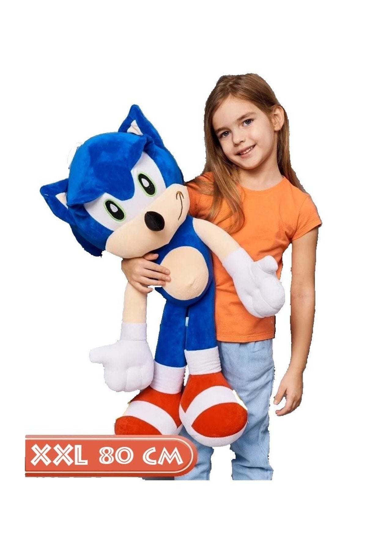 Xxl Original Cloth Sonic Boom Hedgehog Sonic the Hedgehog Plush Toy Sleep & Playmate Giant Size 80 Cm.